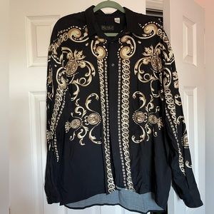 Beautiful vintage rayon button down